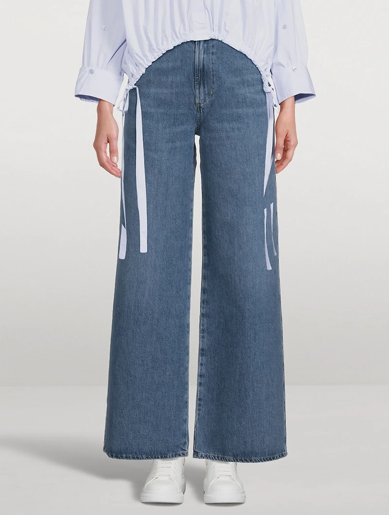 Paloma Wide-Leg Utility Jeans