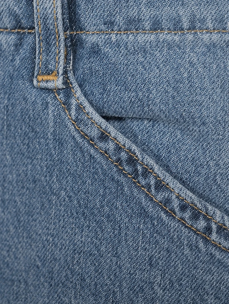 Paloma Wide-Leg Utility Jeans
