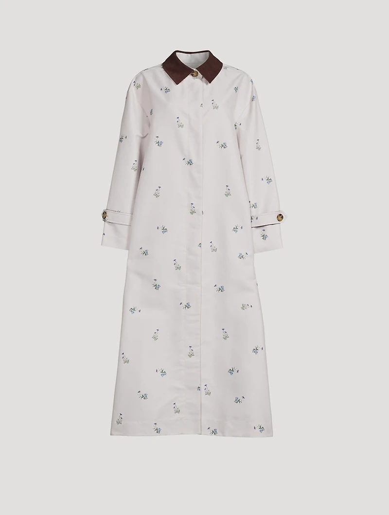Yason Flower Trench Coat