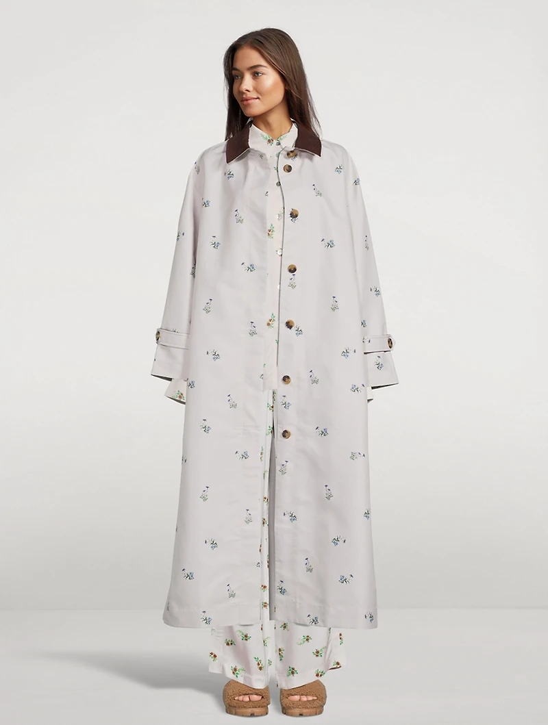 Yason Flower Trench Coat