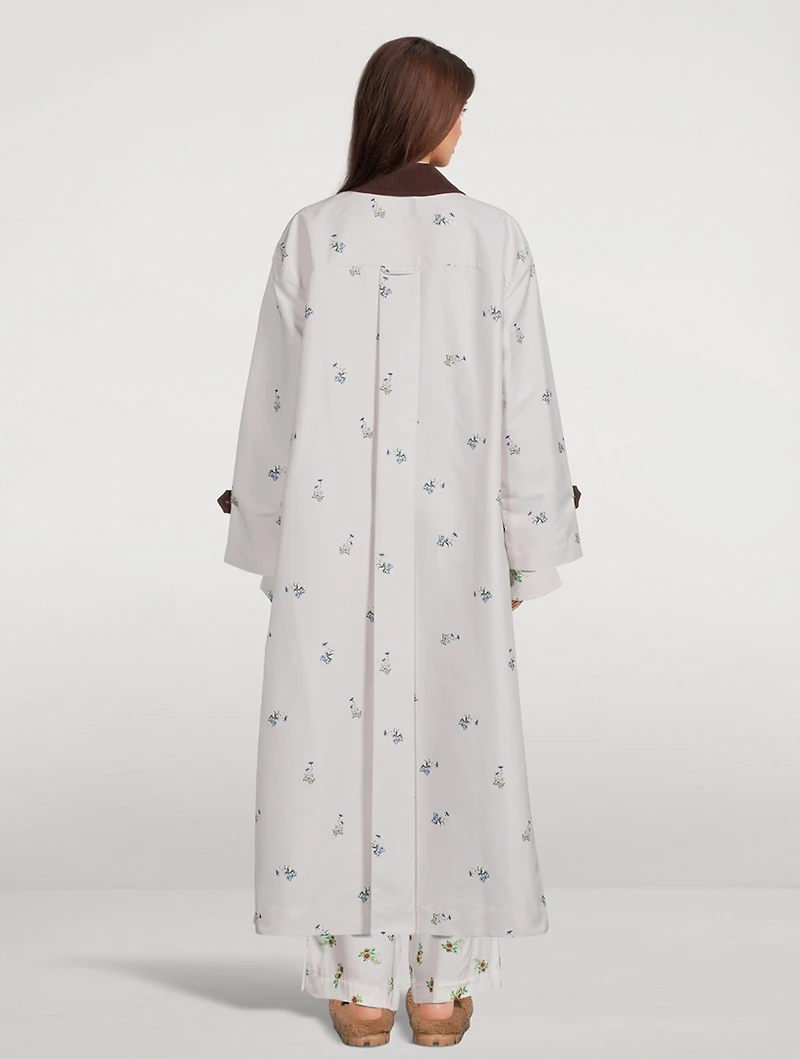 Yason Flower Trench Coat