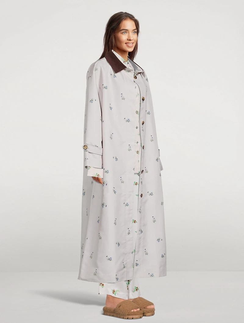 Yason Flower Trench Coat