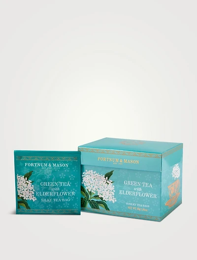 Green Tea With Elderflower 15 Silky Teabags, 30g