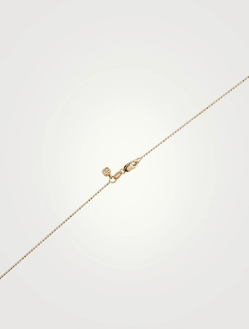Small 14K Gold Rainbow Hamsa Pendant Necklace