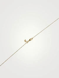 Small 14K Gold Rainbow Hamsa Pendant Necklace