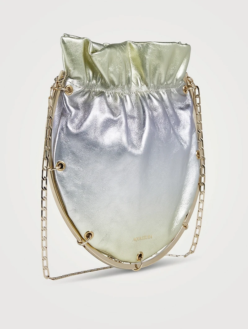 Soho Chain Metallic Leather Pouch