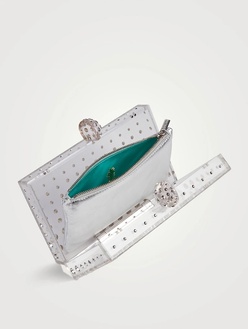 Tequila Embellished Acrylic Clutch