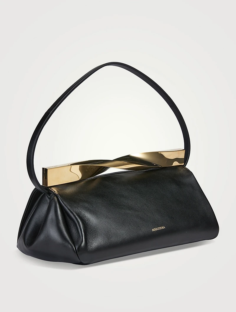 Twist Leather Clutch