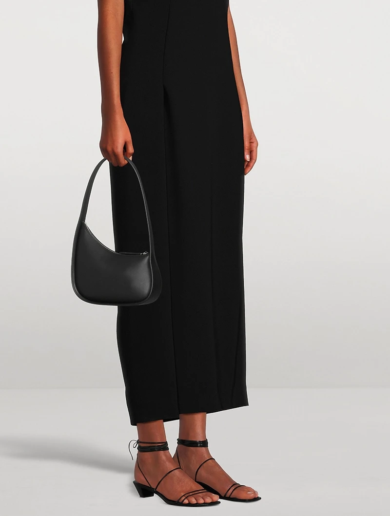 Graphic Leather Ankle-Tie Sandals