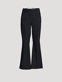 Bootcut Trousers Pinstripe Print