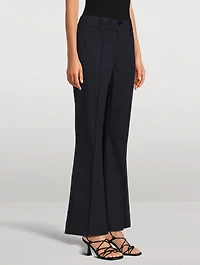 Bootcut Trousers Pinstripe Print
