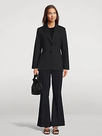 Bootcut Trousers Pinstripe Print