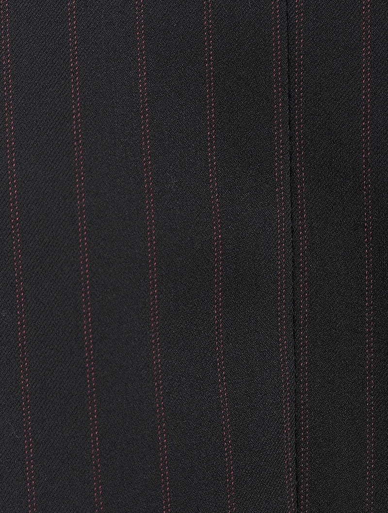 Single-Breasted Blazer Pinstripe Print