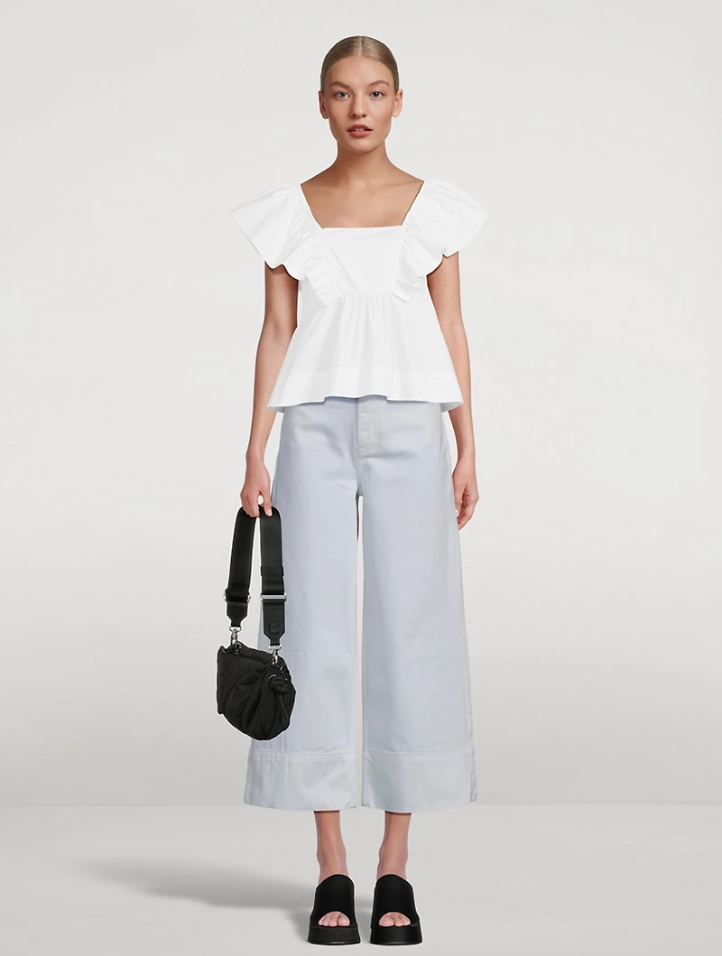 Cropped Wide-Leg Jeans