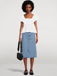Denim Midi Skirt