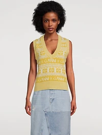 Logo Jacquard Sweater Vest