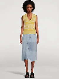 Logo Jacquard Sweater Vest