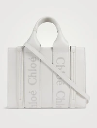 Small Woody Leather Tote Bag