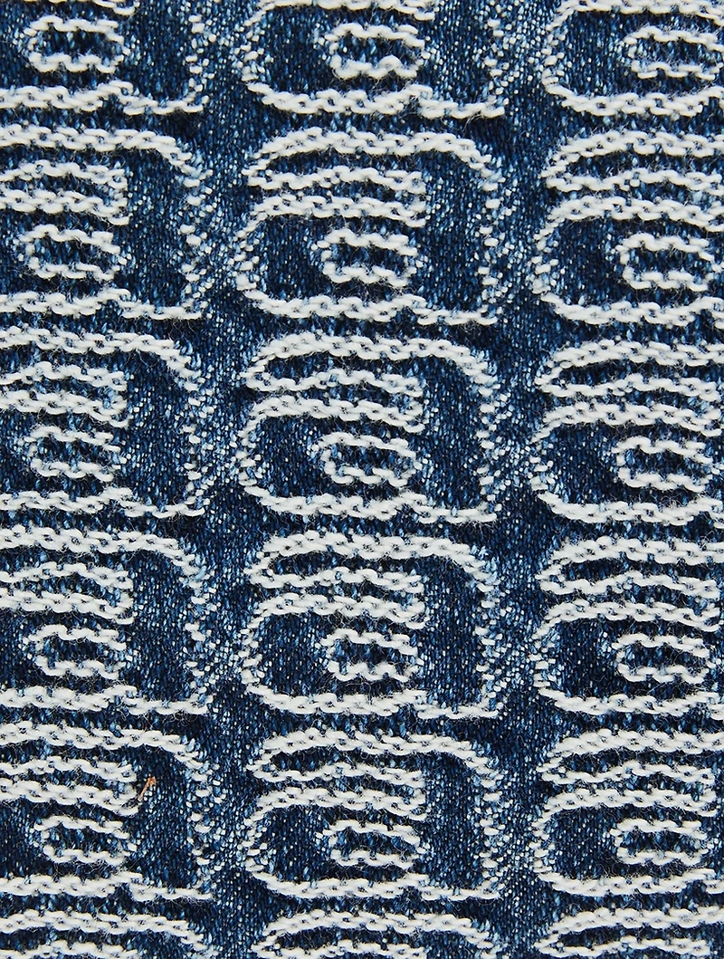 Scrunchie Jacquard Denim Bag