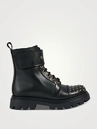 Leather Laced Ankle Boots