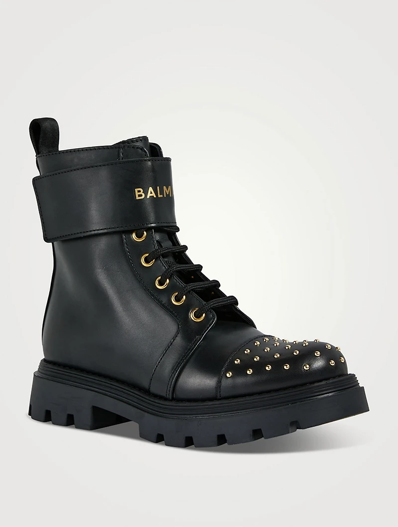 Leather Laced Ankle Boots