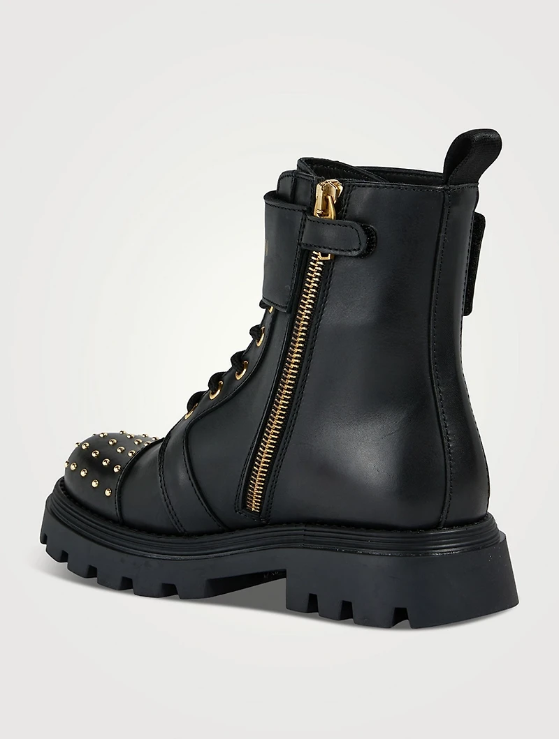 Leather Laced Ankle Boots