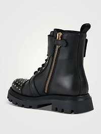 Leather Laced Ankle Boots