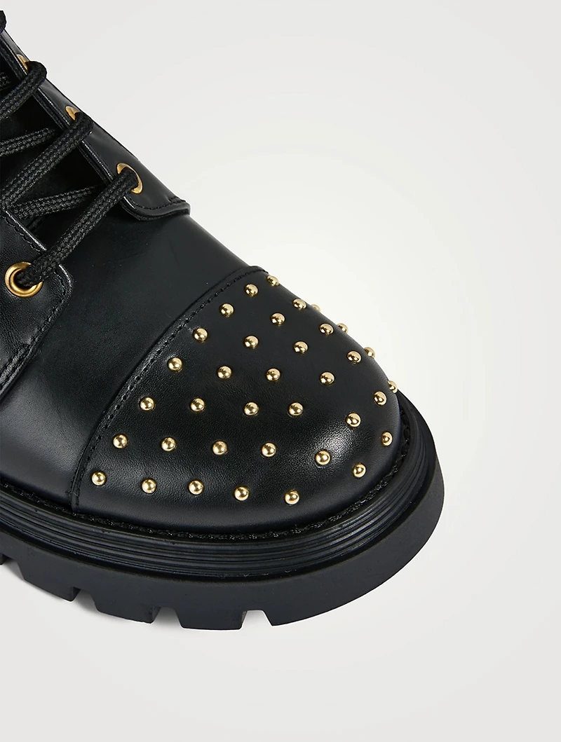 Leather Laced Ankle Boots
