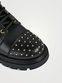 Leather Laced Ankle Boots