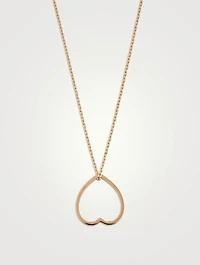 Antifer Heart 18K Rose Gold Long Pendant Necklace