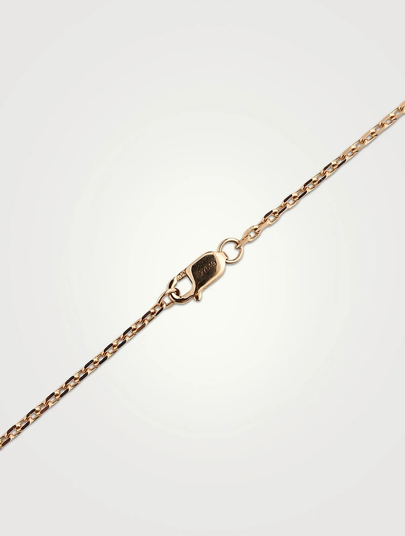 Antifer Heart 18K Rose Gold Long Pendant Necklace