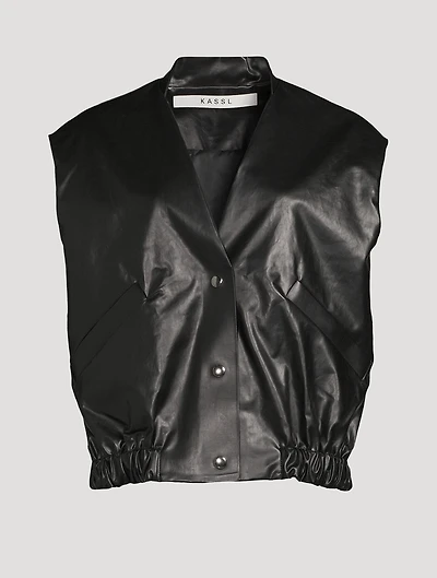 Oil Sleeveless Bomber