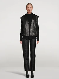 Oil Sleeveless Bomber