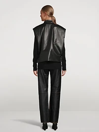 Oil Sleeveless Bomber