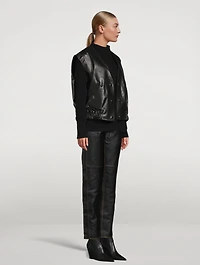 Oil Sleeveless Bomber