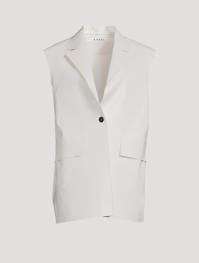 Oil Sleeveless Blazer