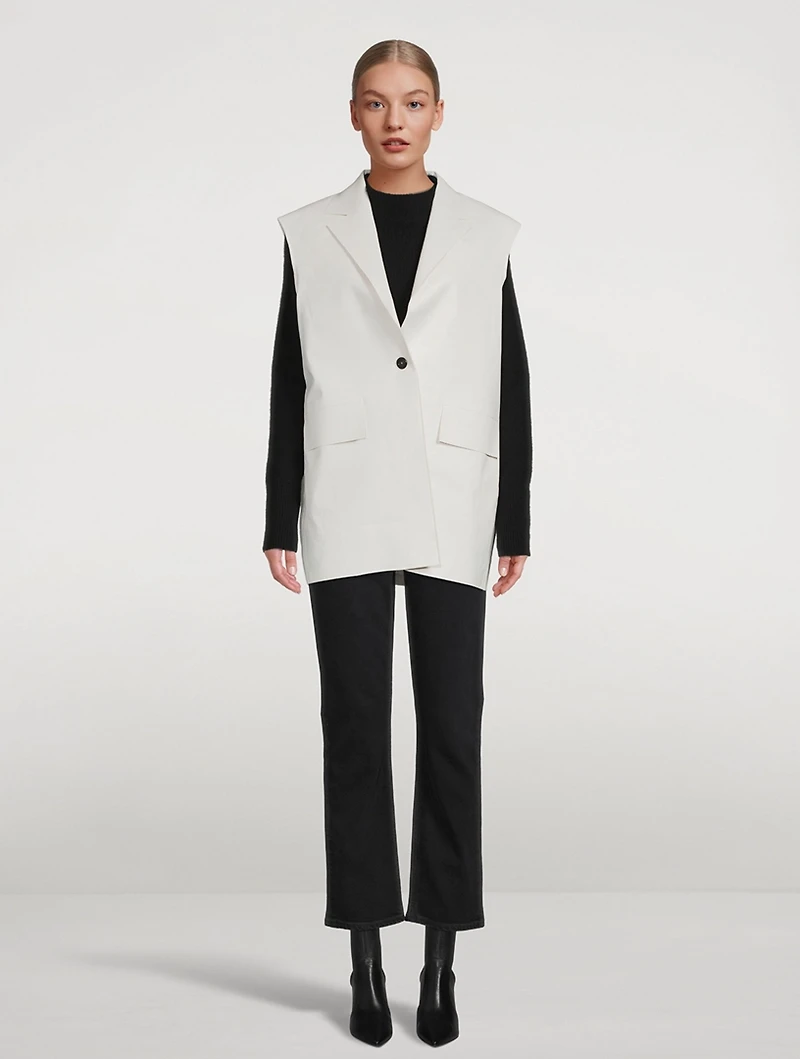 Oil Sleeveless Blazer