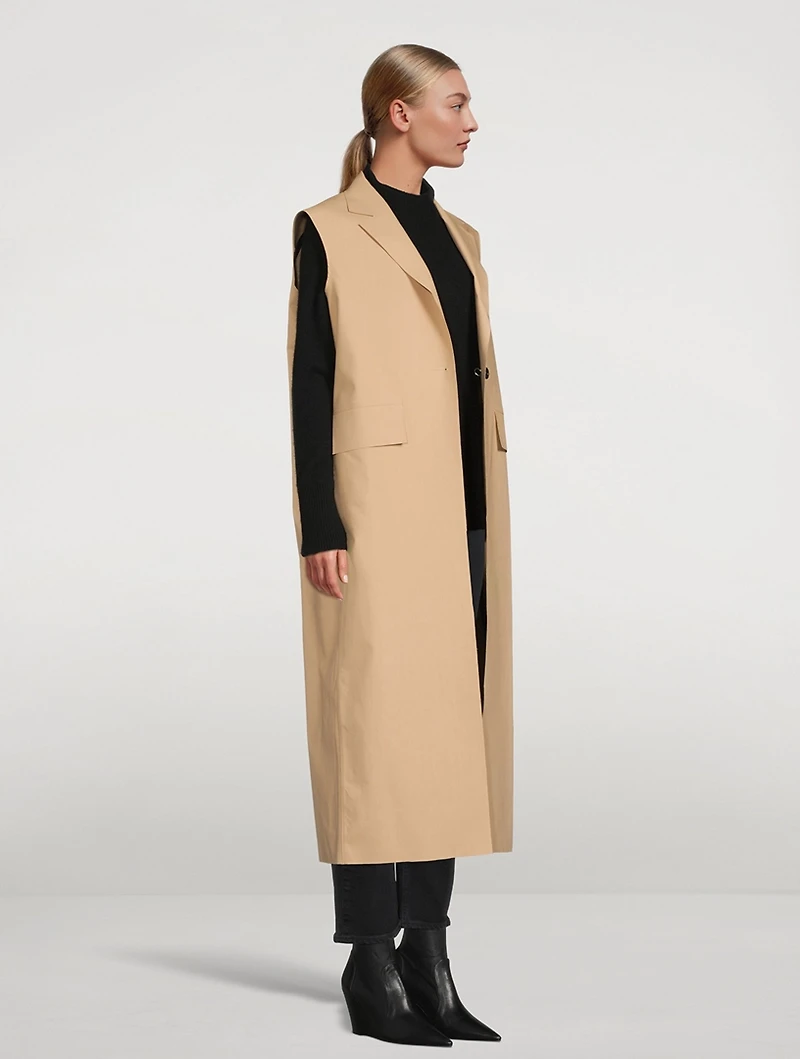 Sleeveless Trench Coat