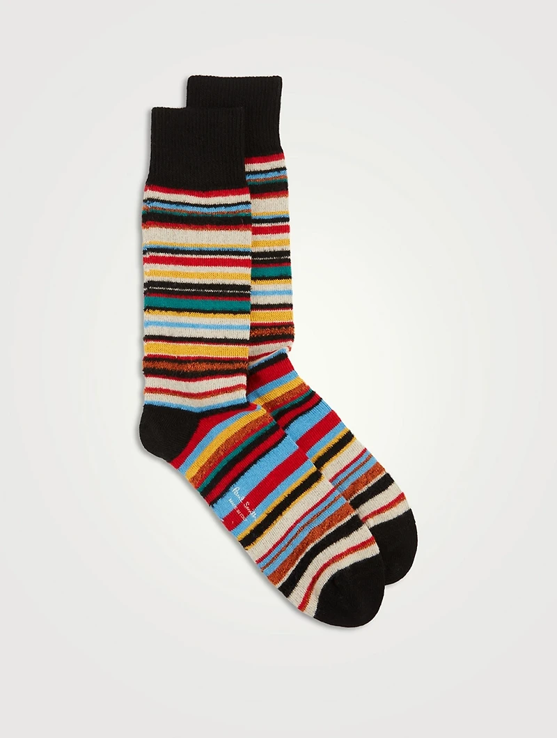 Wool And Mohair Fuzzy Socks