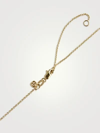 14K Gold Mushroom Pendant Necklace With Diamonds