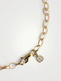 14K Gold Elephant Family Charm Bracelet With Diamond