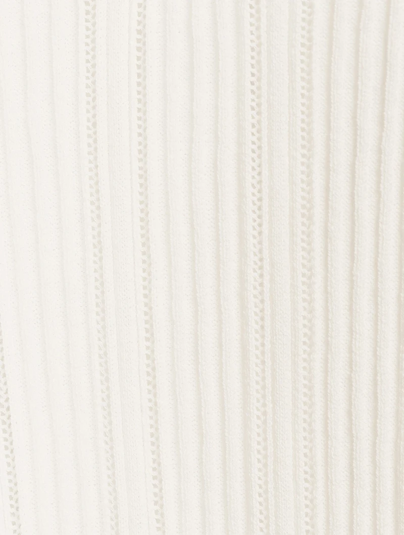 Variegated Rib Polo Sweater