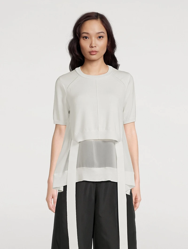 Layered Knit Blouse