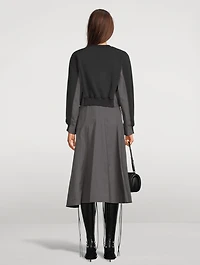 Layered Sweatshirt Combo Midi Dress