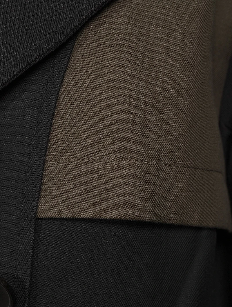 Double-Faced Cotton Linen Trench Coat