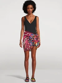 Cotton Sarong In Patchwork Print