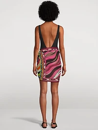 Cotton Sarong In Patchwork Print