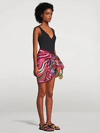 Cotton Sarong In Patchwork Print