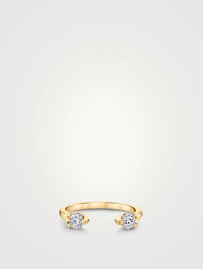 Orbit Split Ring With Diamonds