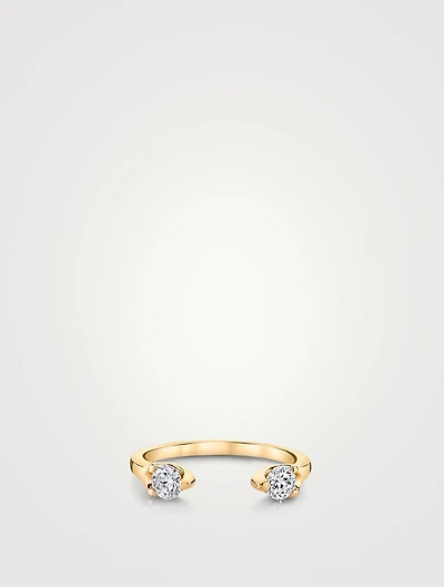 Orbit Split Ring With Diamonds